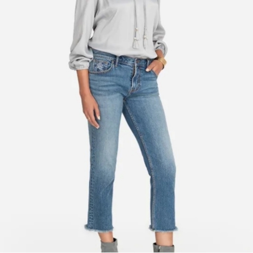 Johnny Was Cropped Boyfriend Jeans